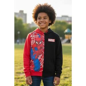 Authentic Marvel Spiderman Hoodie Kids  Boys Sz L 10-12, Super Hero